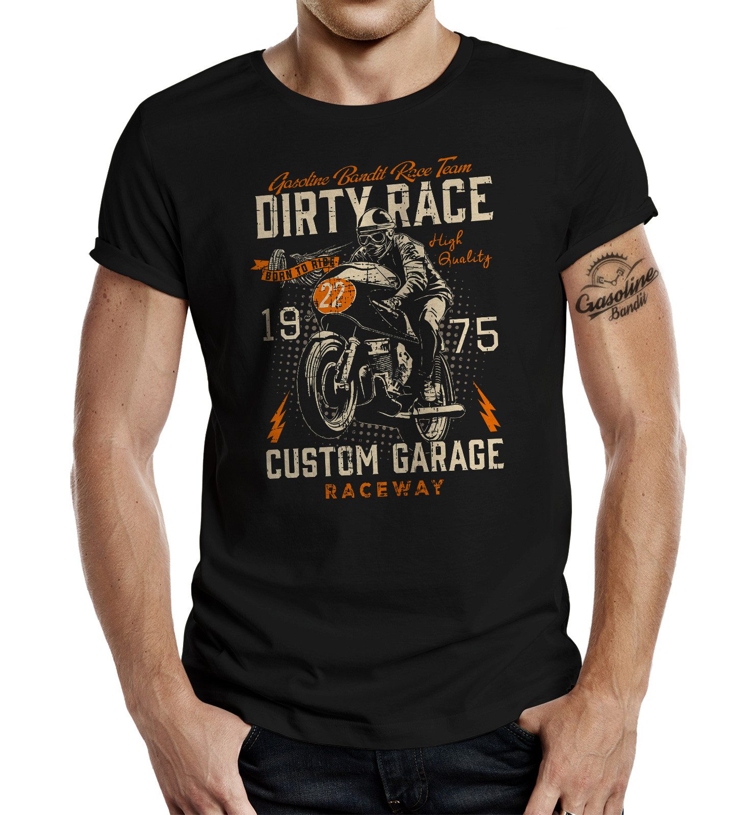 T-Shirt für Biker Motorcycle Racer: Dirty Race