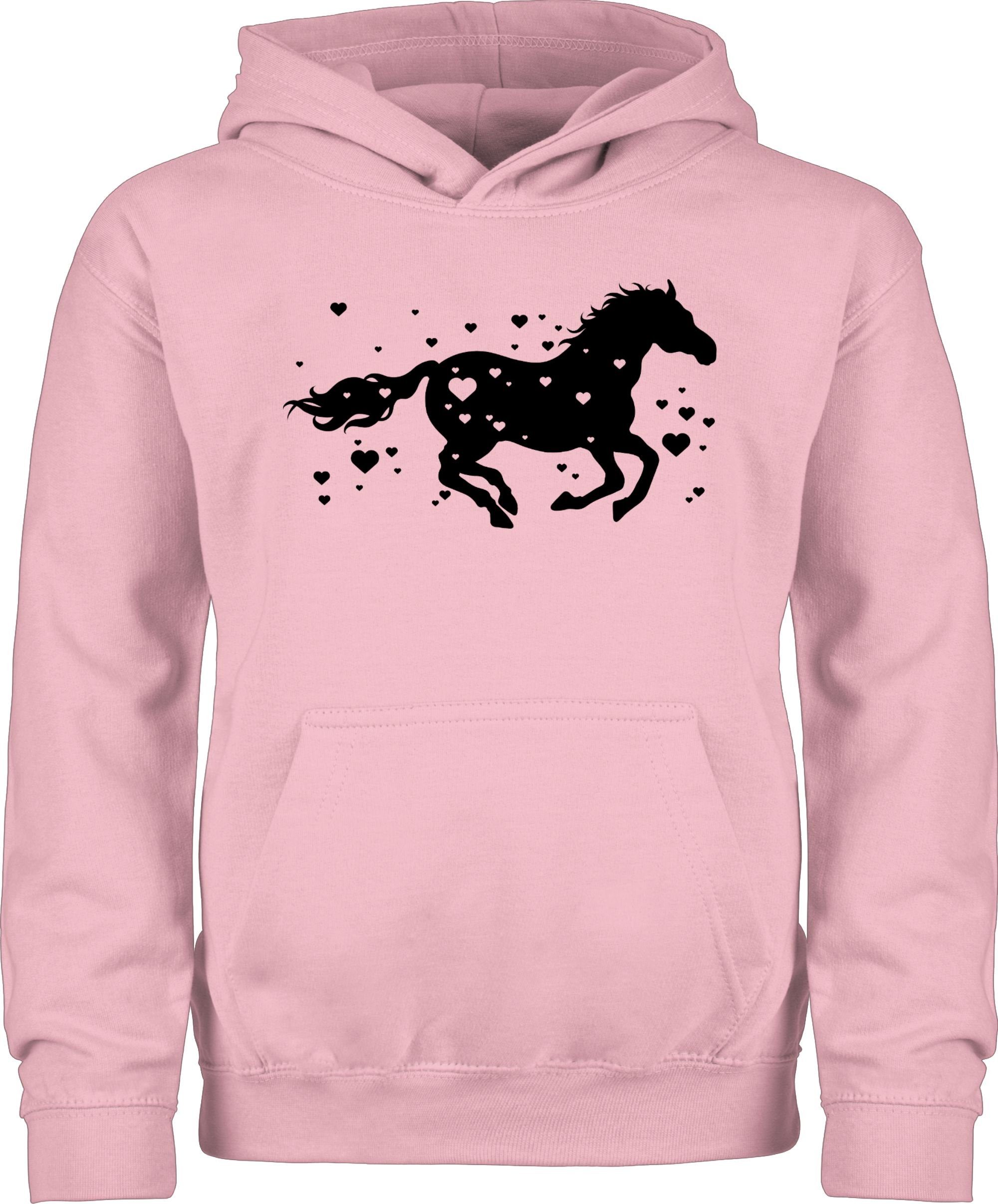 Shirtracer Hoodie Pferde Reiten Laufendes Pferd Pferd 1 Hellrosa | Sweatshirts