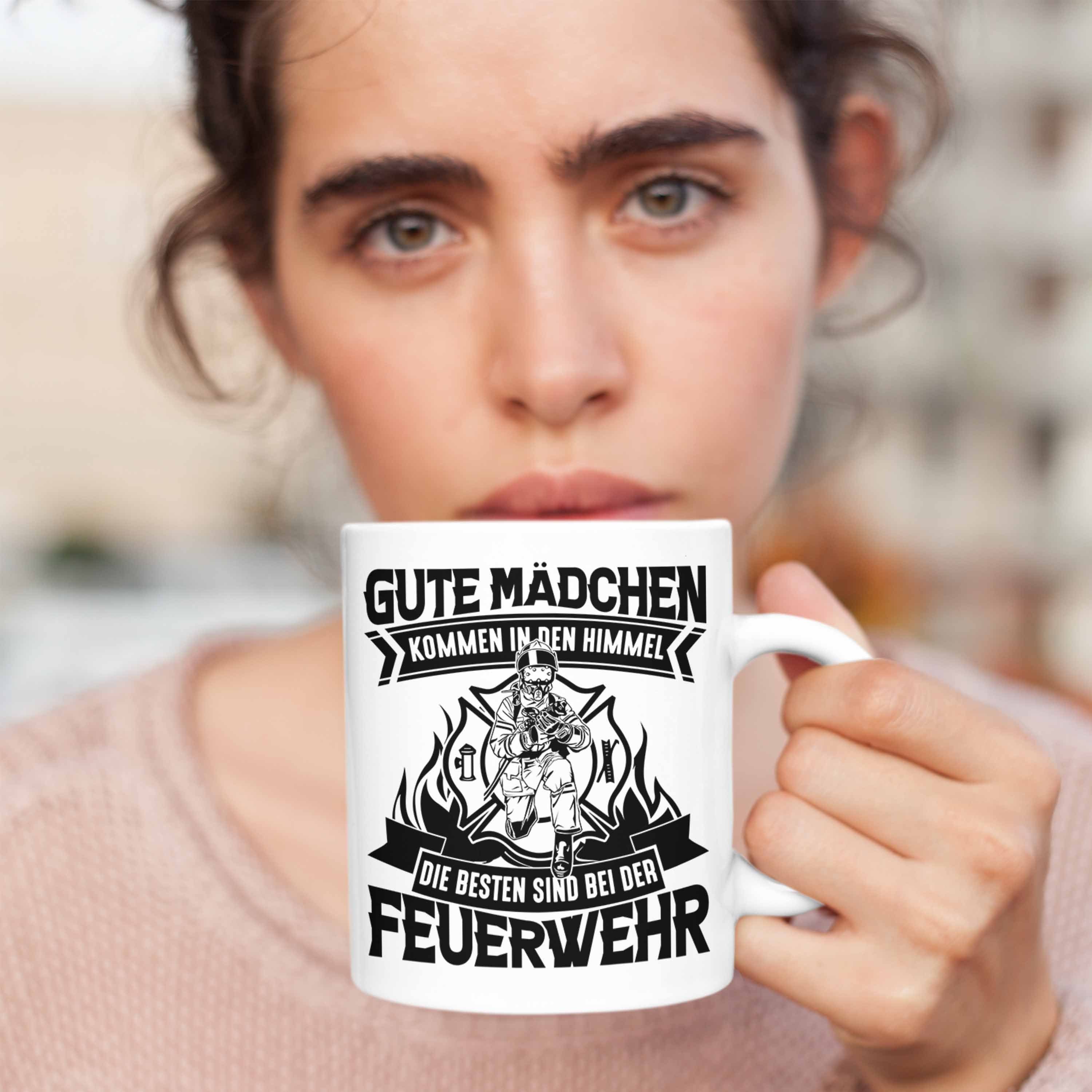 Tasse Kommen Gute Den Geschenk Die Bes Trendation Mädchen Feuerwehrfrau Himmel In Weiss Tasse