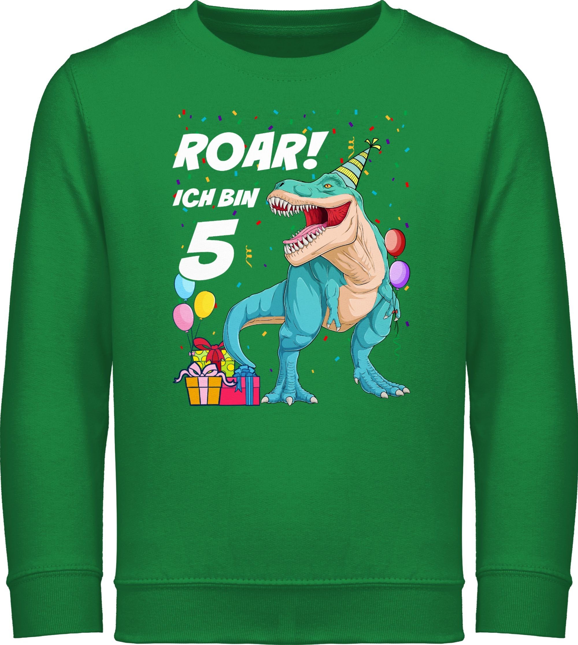 Sweatshirt Ich bin 5 Jahre - T-Rex Dinosaurier Dino