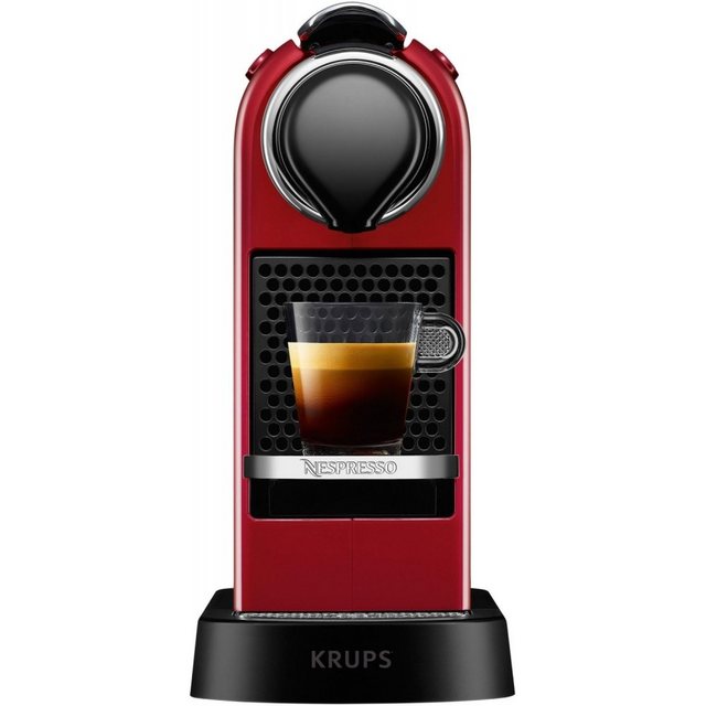 Nespresso Kapsel-/Kaffeepadmaschine Krups XN 7415 New CitiZ – Kapselmaschine – rot