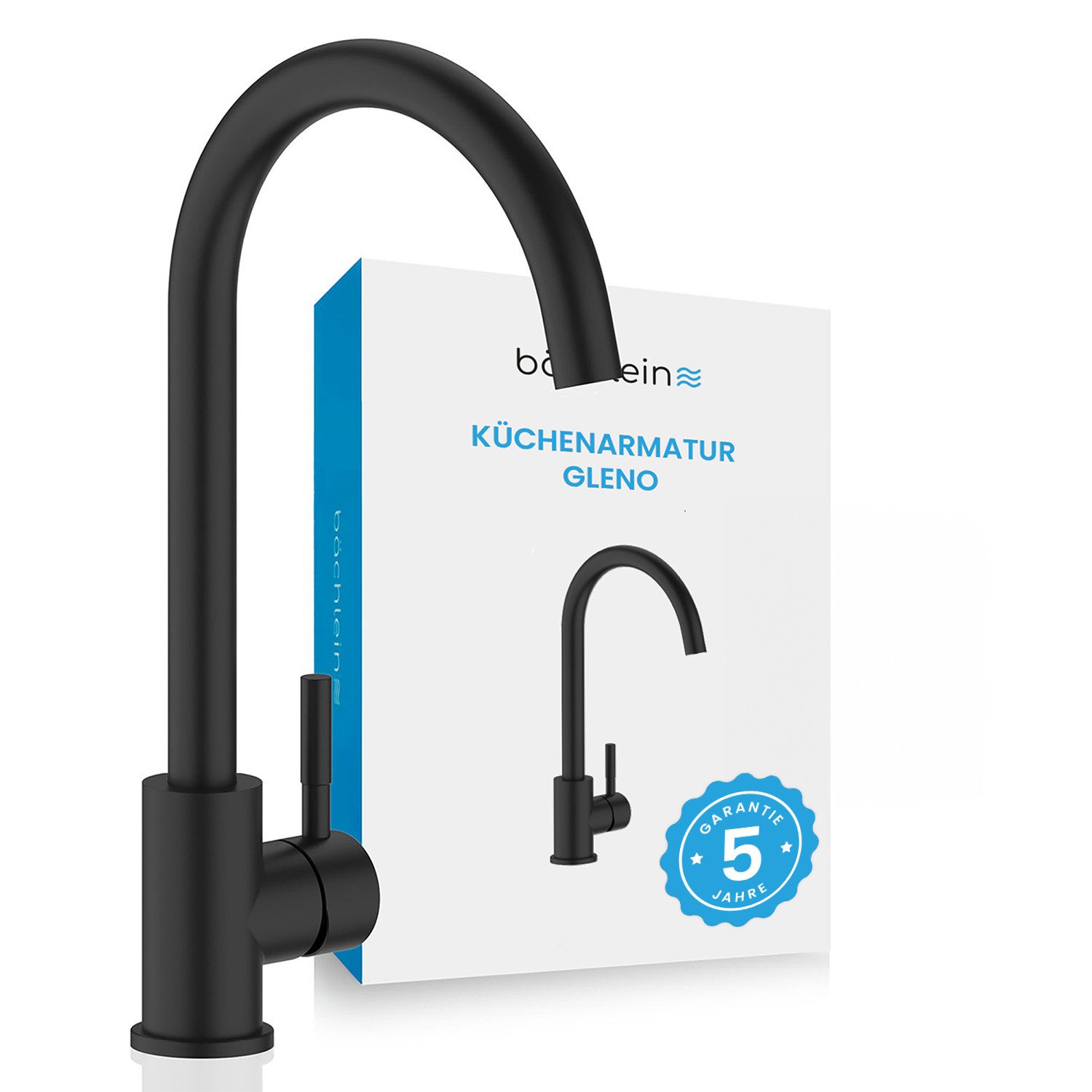Bächlein Spültischarmatur Küchenarmatur Gleno - Wasserhahn Küche aus Edelstahl