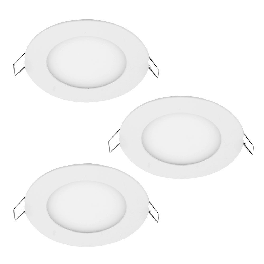 Paulmann LED Einbaustrahler, LED-Leuchtmittel fest verbaut, Warmweiß, 3er LED Set Einbau Alu Прожекторы rund Gästezimmer Spot Лампы 1-flg