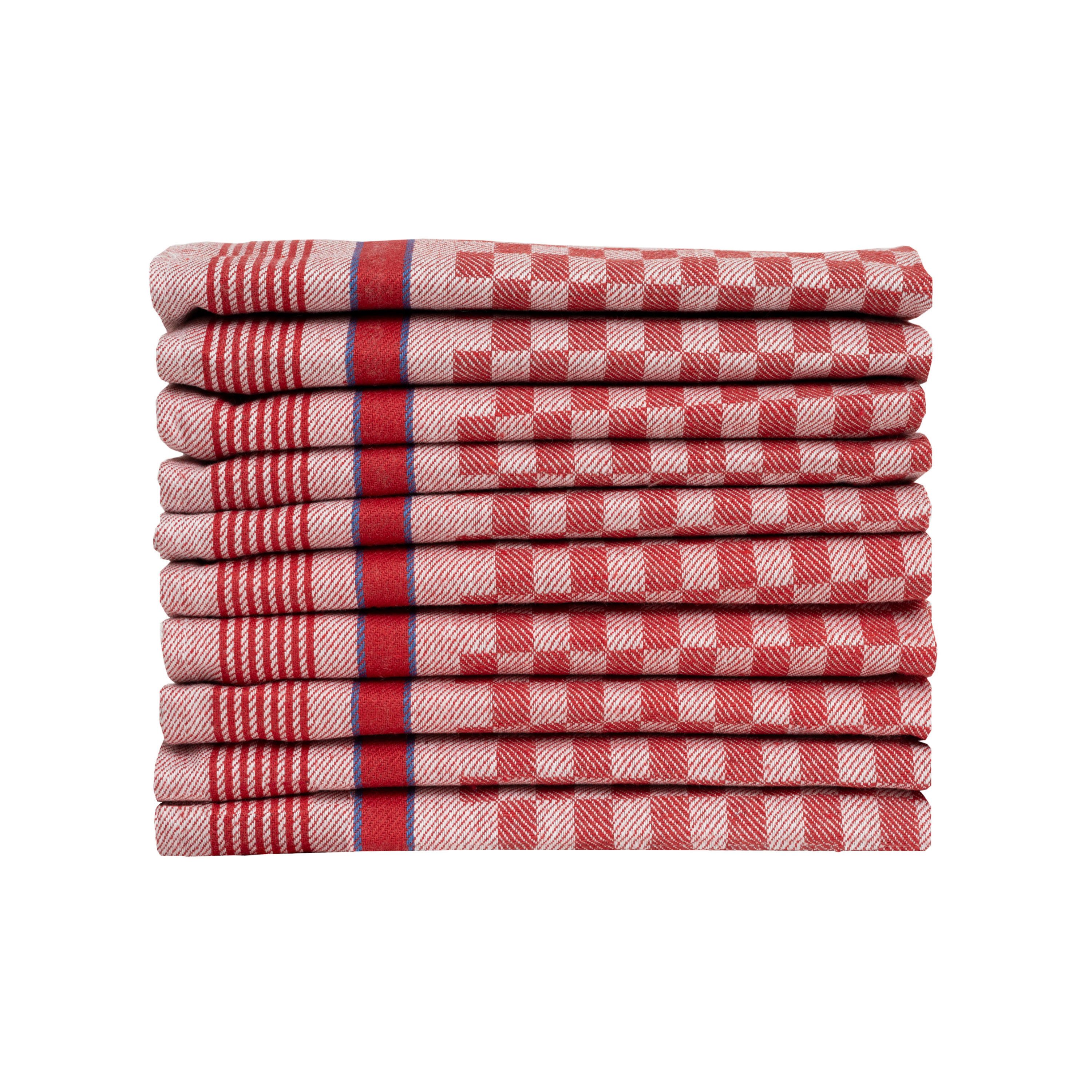 Devior Spültuch 45x90 cm, Grubentücher aus 100% Halbzwirn-Baumwolle, (10-tlg., Vielfältig einsetzbar), für Profis Entwickelte Geschirrtücher, Extra Robust - 95°C Waschbar