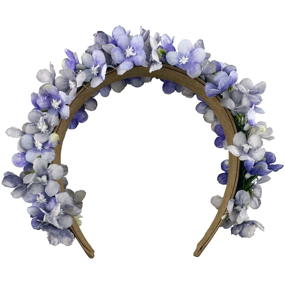 Trachtenland Haarreif Blumen Haarkranz "Marissa" zarten Blüten Flieder mit