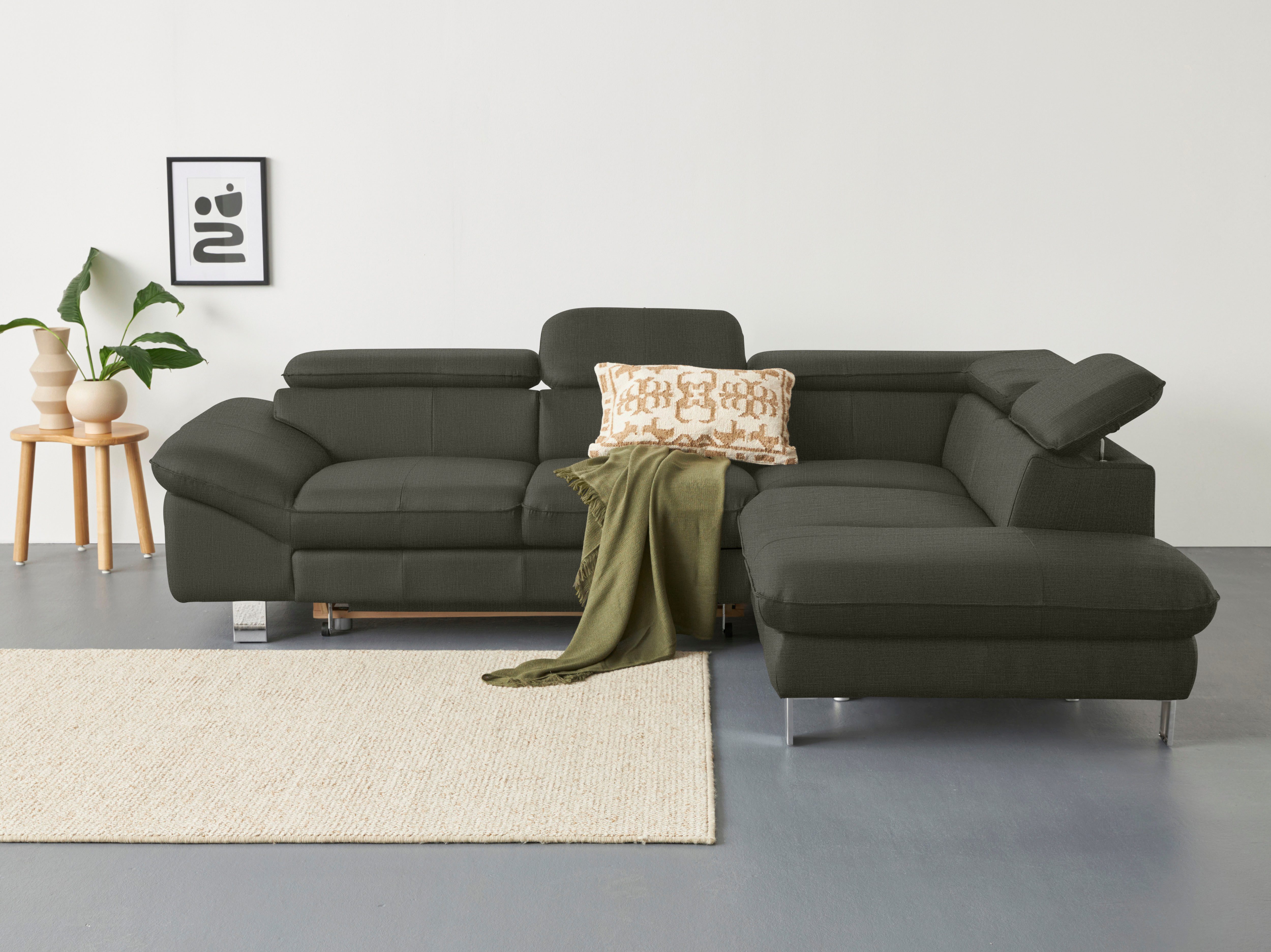 COTTA Ecksofa Driver L-Form, B: 265 cm, Kopfteilverstellung, optional Bettfunktion & Bettkasten