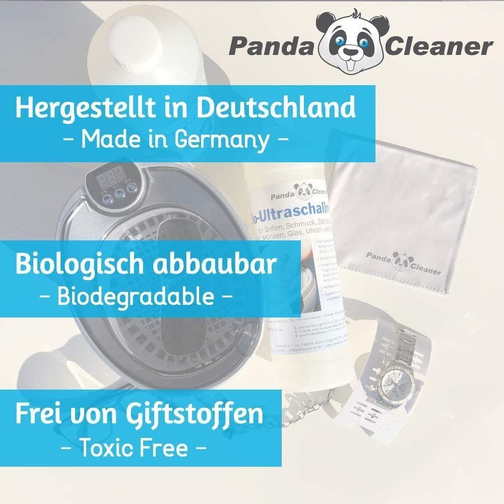 Reinigungskonzentrat Bio-Ultraschallreiniger 500ml) für (1-St. Ultraschallbad Konzentrat PandaCleaner