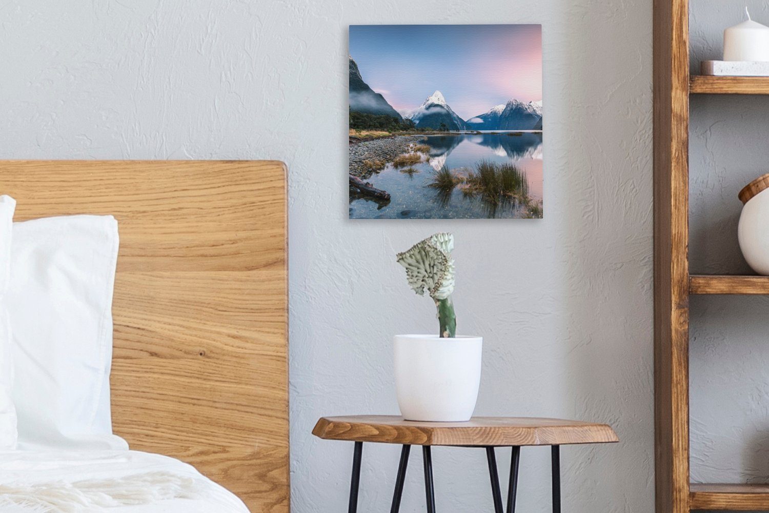 OneMillionCanvasses® Leinwandbild Sonnenaufgang im für Wohnzimmer Ozeanien, Fiordland-Nationalpark St), (1 in Leinwand Schlafzimmer Bilder