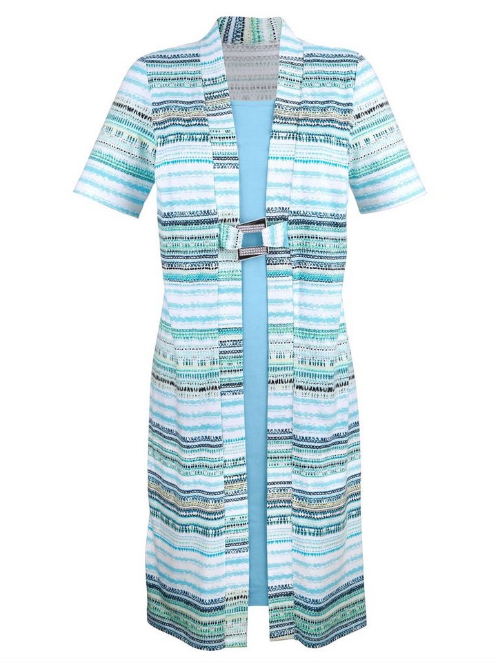 Paola Kleid in 2in1 Optik in blau
