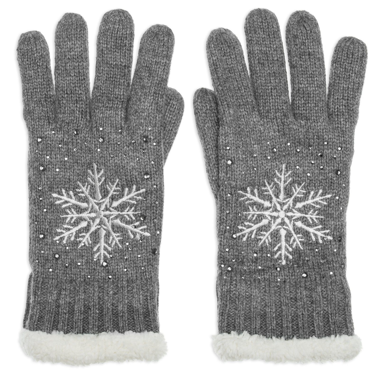 Strickhandschuhe GLV009 warm gefütterte Damen Strick Handschuhe