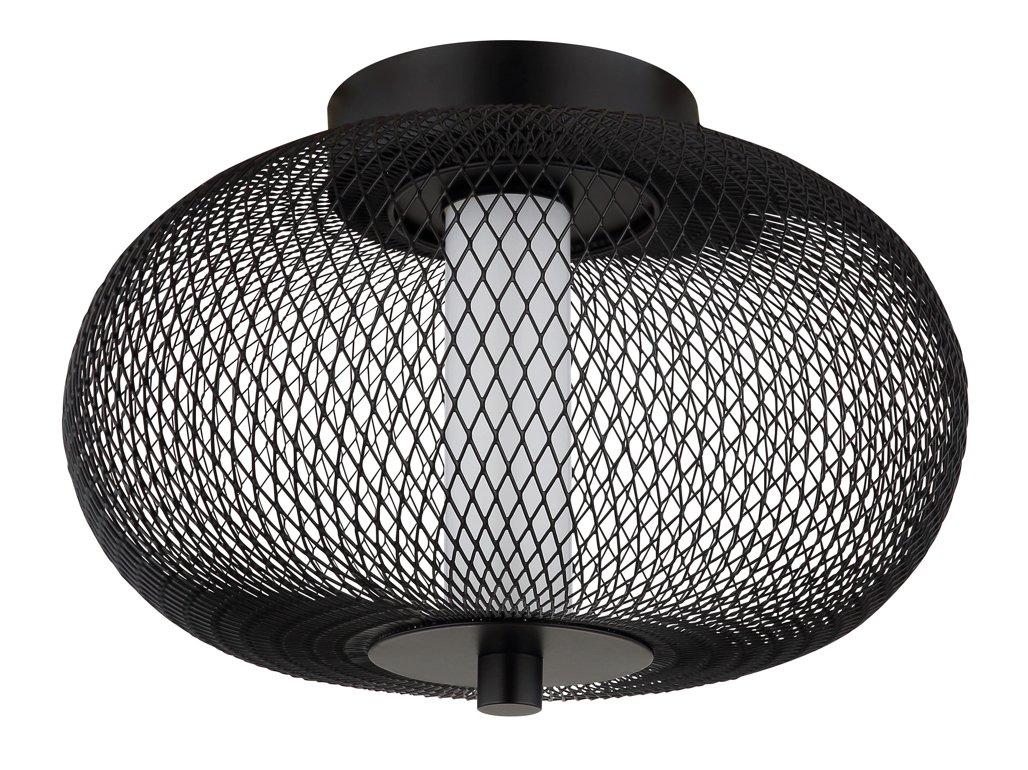 NOWA LED Deckenleuchte ASTARI, LED fest integriert, Warmweiß, Deckenlampe, Metallgeflecht, Wohnzimmer