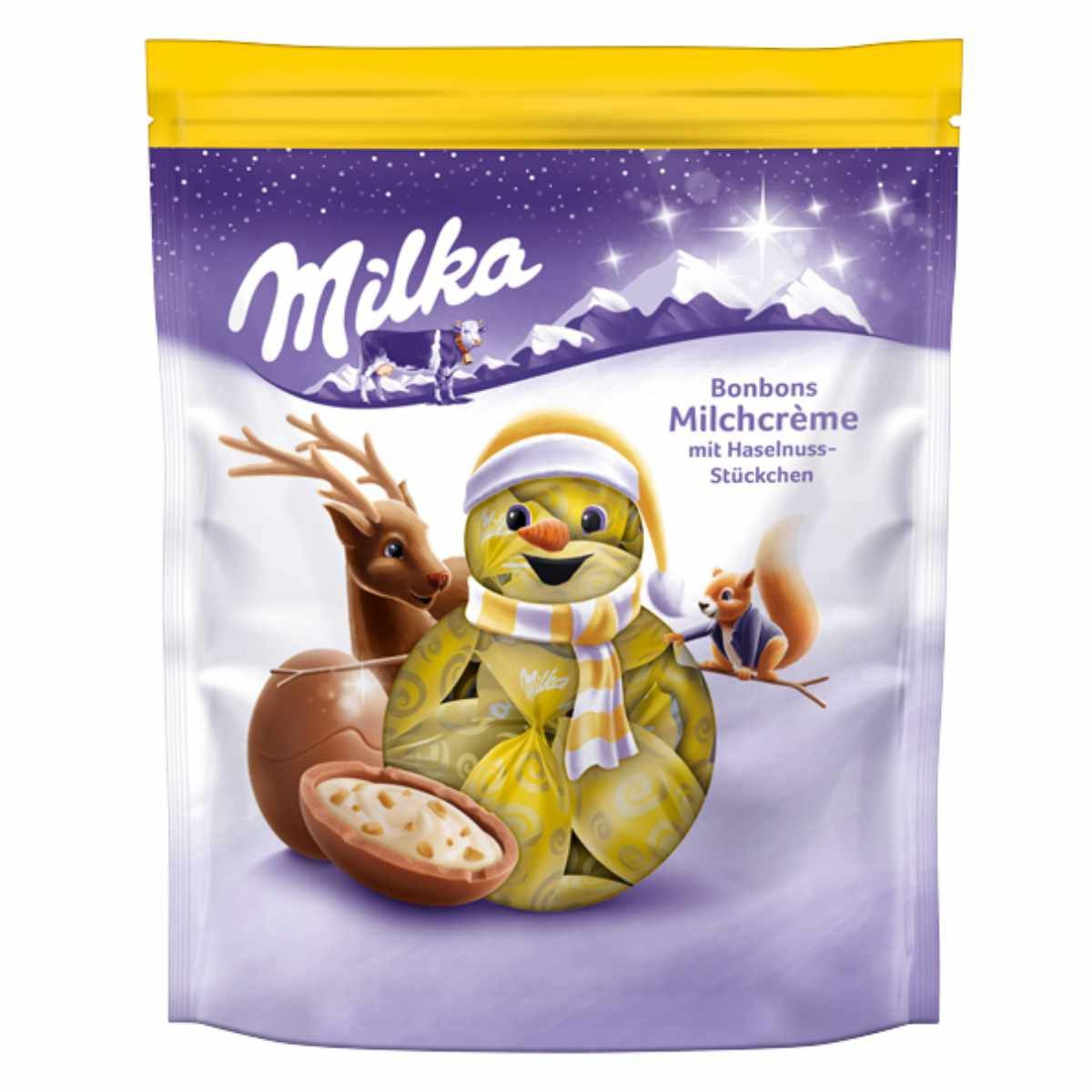 MILKA Schokolade, Milka Bonbons Milchcréme Füllung mit zarter Alpenmilch Schokolade 86g