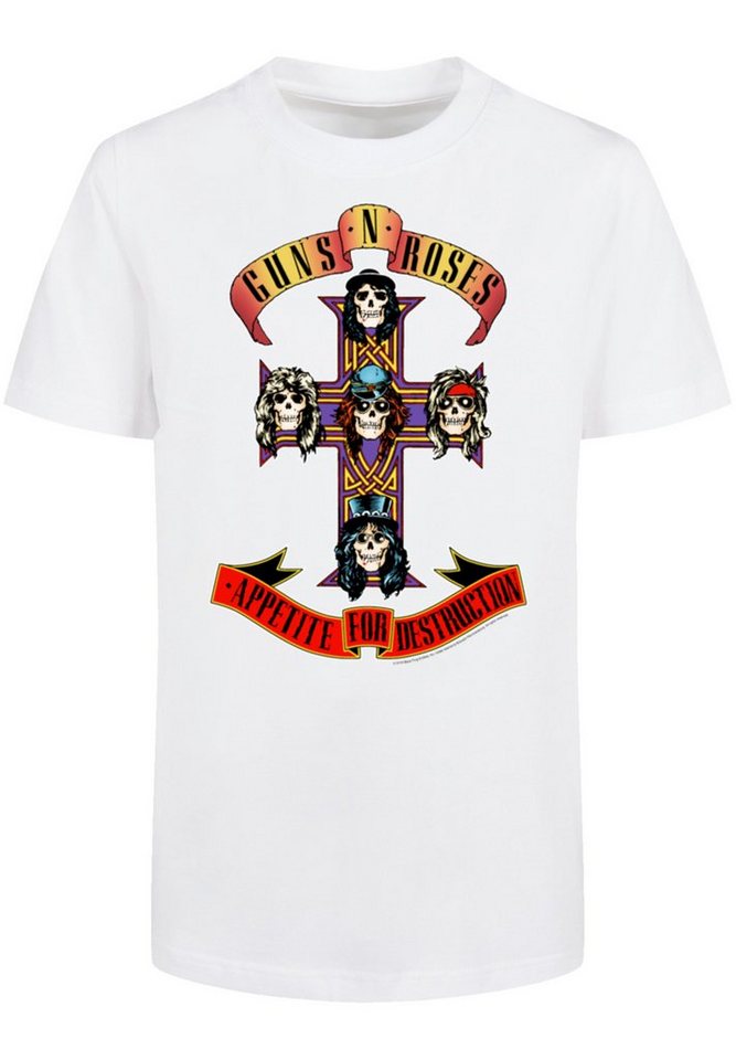 F4NT4STIC T-Shirt Guns 'n' Roses Appetite For Destruction Print, Regular  Fit und mit gerippten Rundhalsausschnitt