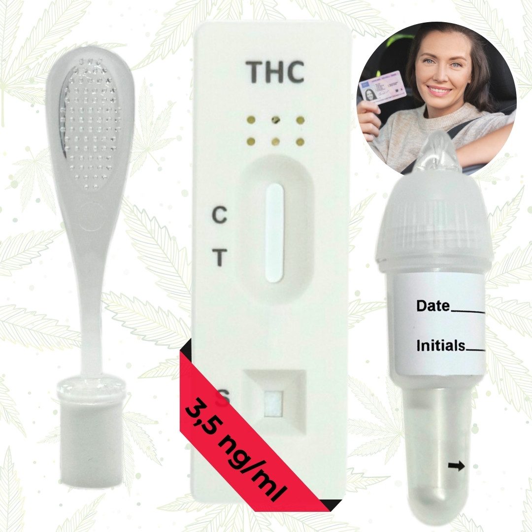 Drogen-Schnelltest THC Schnelltest für Fahrtauglichkeit - Speichel Test 3,5 ng/ml