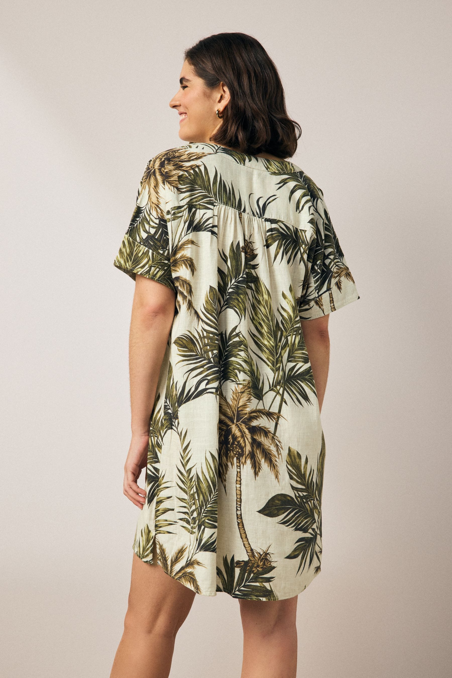 Next Minikleid Kaftan-Minikleid mit Leinenanteil (1-tlg) günstig online kaufen