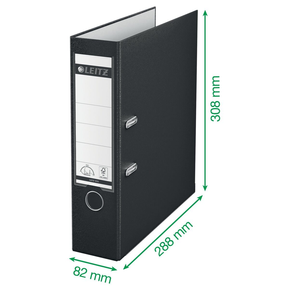 LEITZ Aktenordner Ordner A4 Kunststoff 180Grad 80mm hellgrün Packung mit 20 Stück