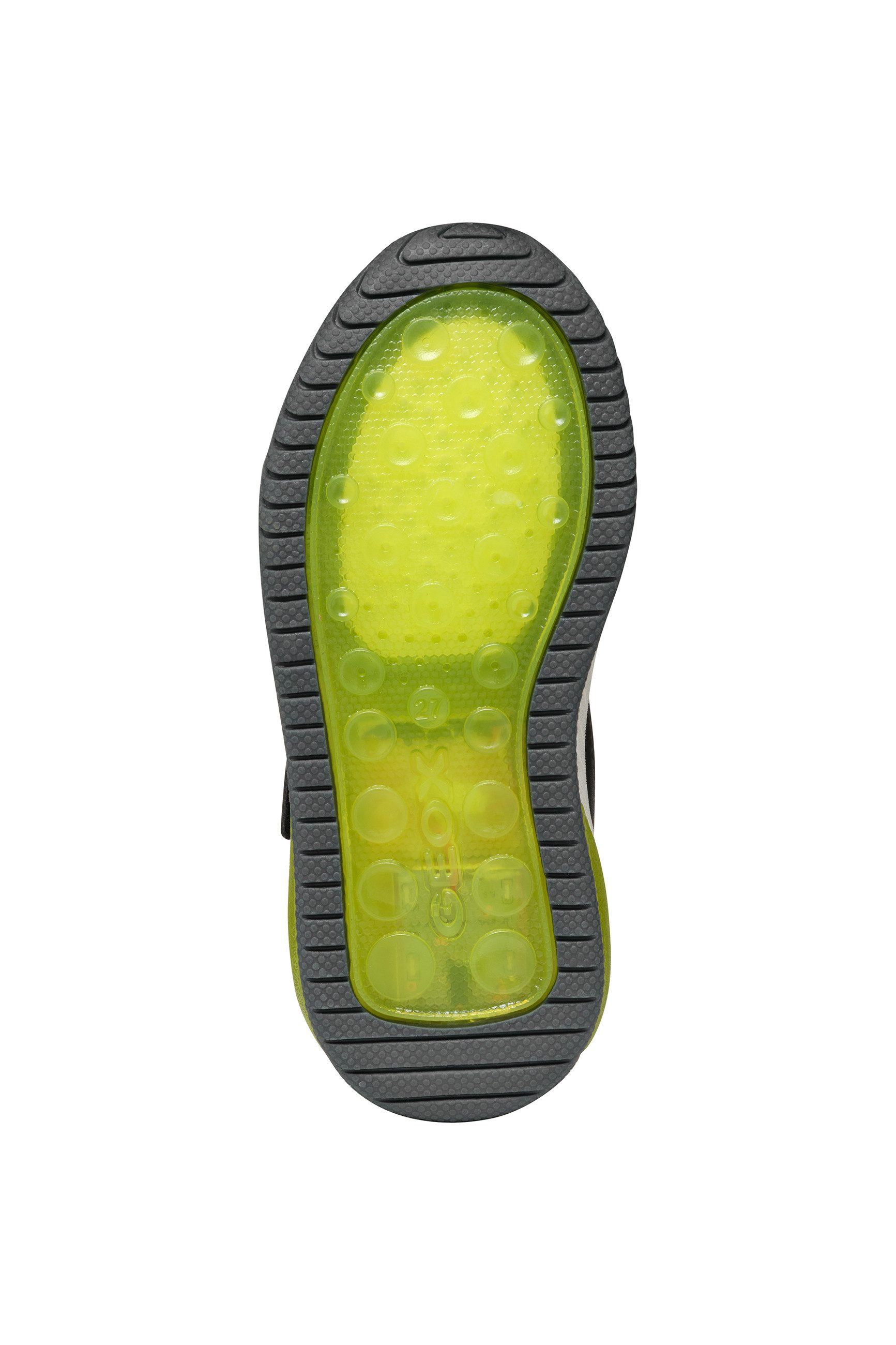 Geox J INEK BOY_Blinkschuh Sneaker Schnürboots mit cooler Blinkfunktion, Größenschablone zum Download
