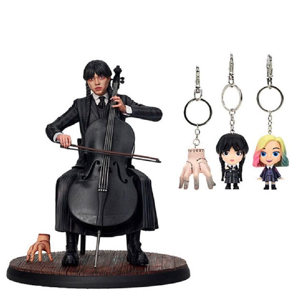 SD Toys Sammelfigur Wednesday figure Wednesday Cello + Schlüsselanhänger