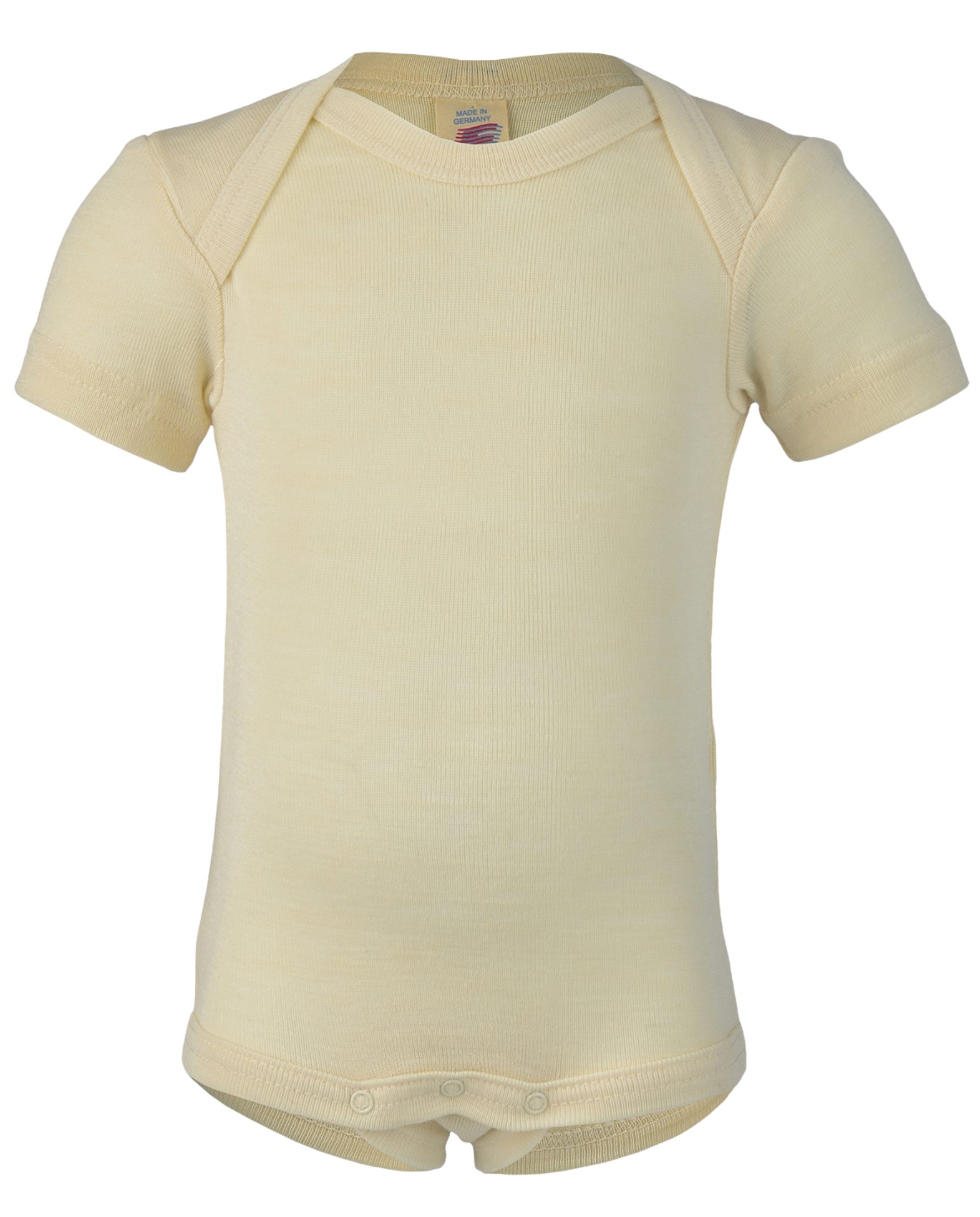 Kinderhaus Blaubaer Wickelbody Baby-Body kurzarm mit Druckknöpfen & Mulltuch Blaubaer