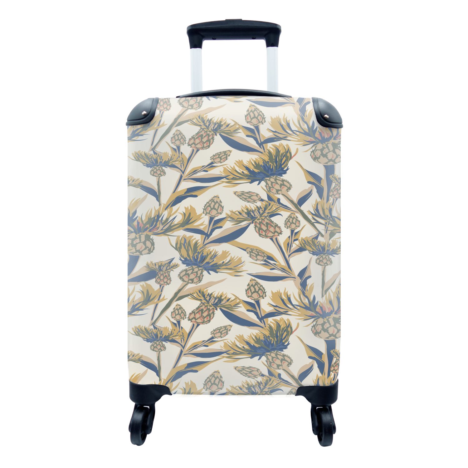 Handgepäck Gestaltung Blumen Reisetasche Muster Natur, Trolley, Handgepäckkoffer 4 Rollen, rollen, - MuchoWow Reisekoffer Ferien, - mit für -