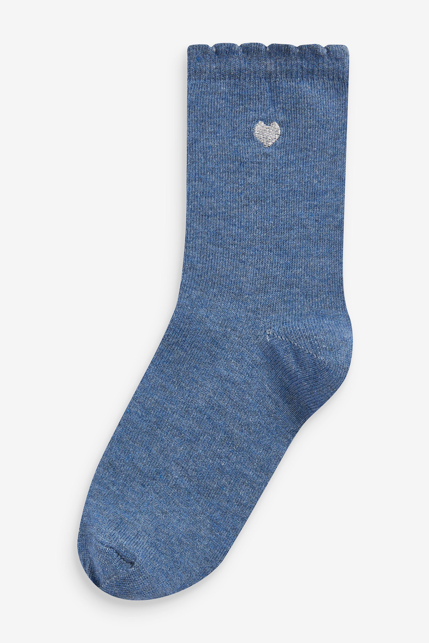 Next Socken (7-Paar) und Baumwolle 7er-Pack Socken mit Herzstickerei