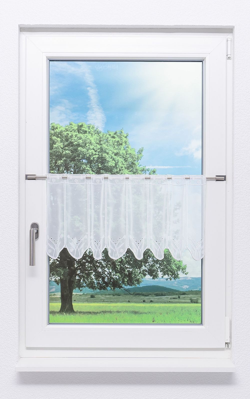 LYSEL® Scheibengardine Blümchenpaar, (1 St), transparent, günstig online kaufen