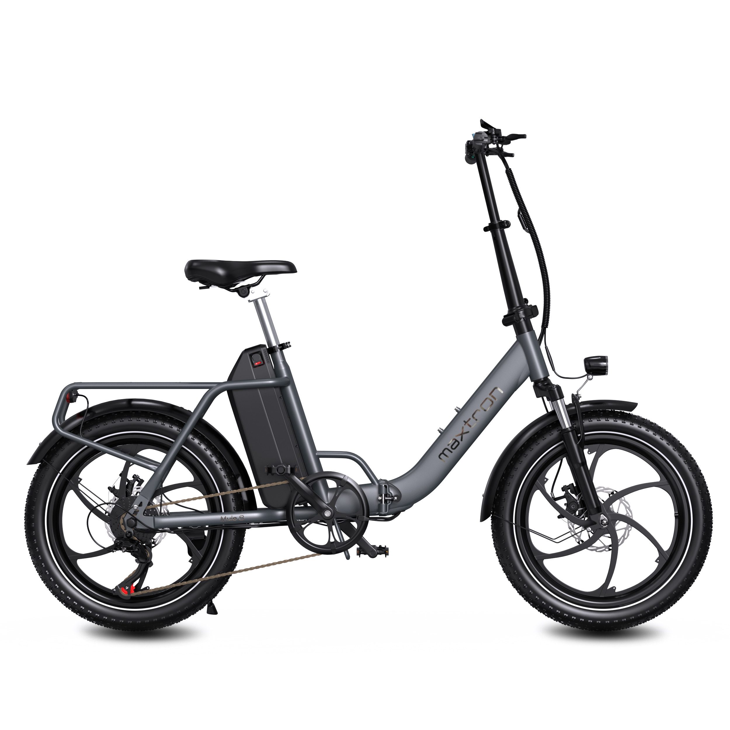 Maxtron E-Bike Klapprad Maxtron MULE Klapprad, 7 Gang Shimano ALTUS Schaltwerk, Kettenschaltung, 864 Wh, (Packung), Stadt & Abenteuer: 20" Fatbike mit XXL 18Ah Akku.