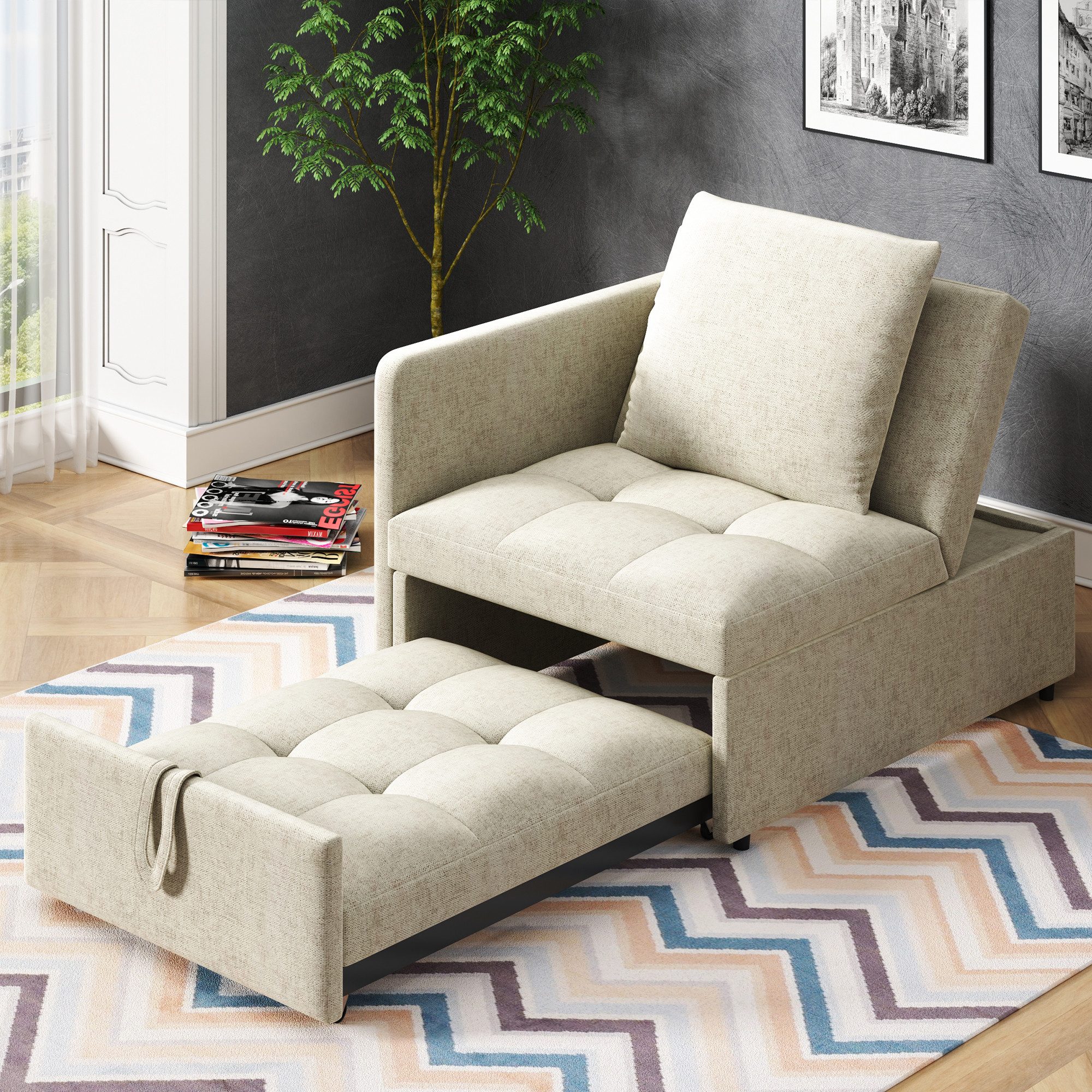 Flieks Daybett, Polsterbett Multifunktion-Schlafsofa mit verstellbarer Rück günstig online kaufen