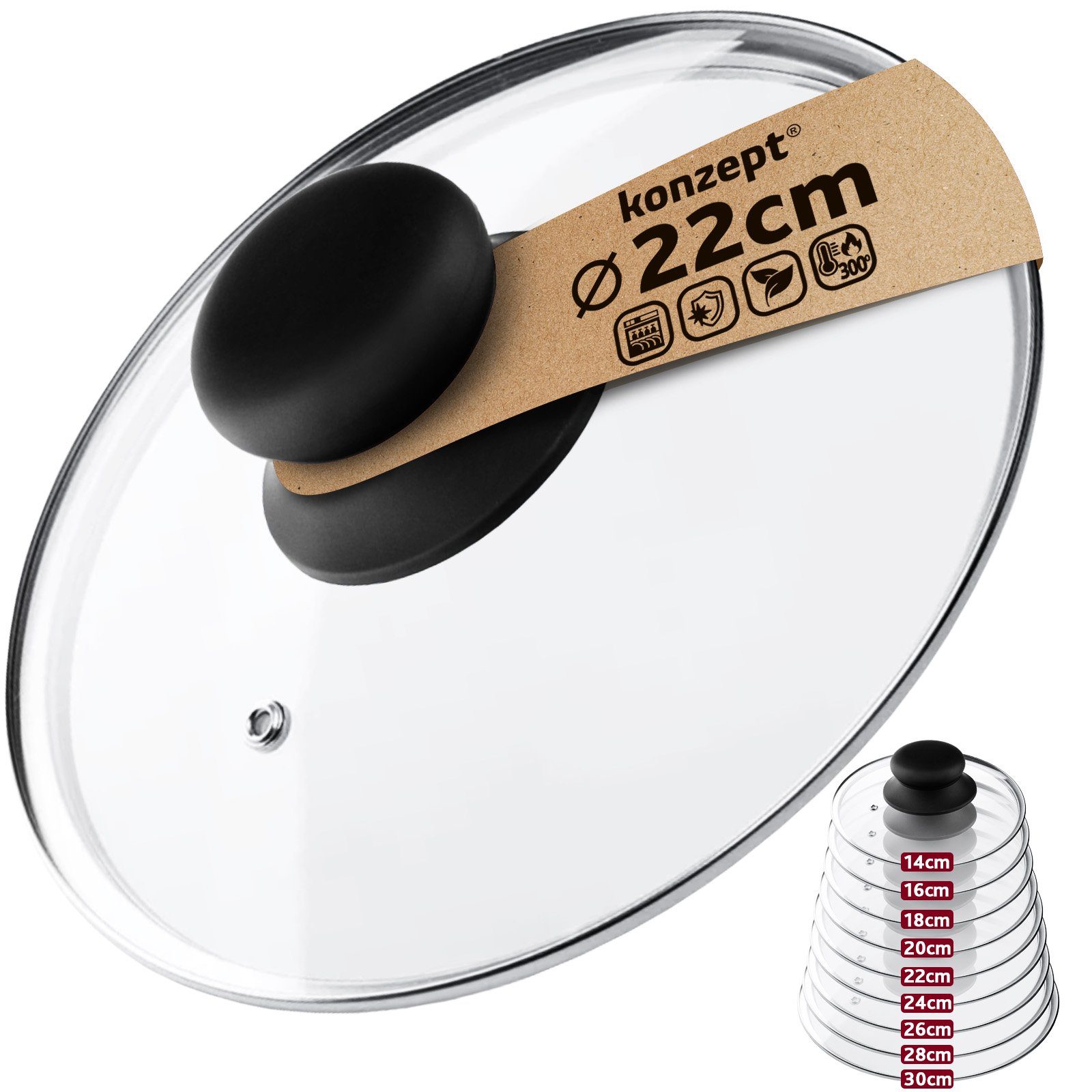 Topfdeckel Topfdeckel aus Glas Verschiedene Durchmesser