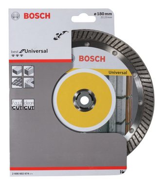 BOSCH Trennscheibe, Ø 180 mm, Best for Universal Turbo Diamanttrennscheibe - 180 x 22,23 x 2,5 x