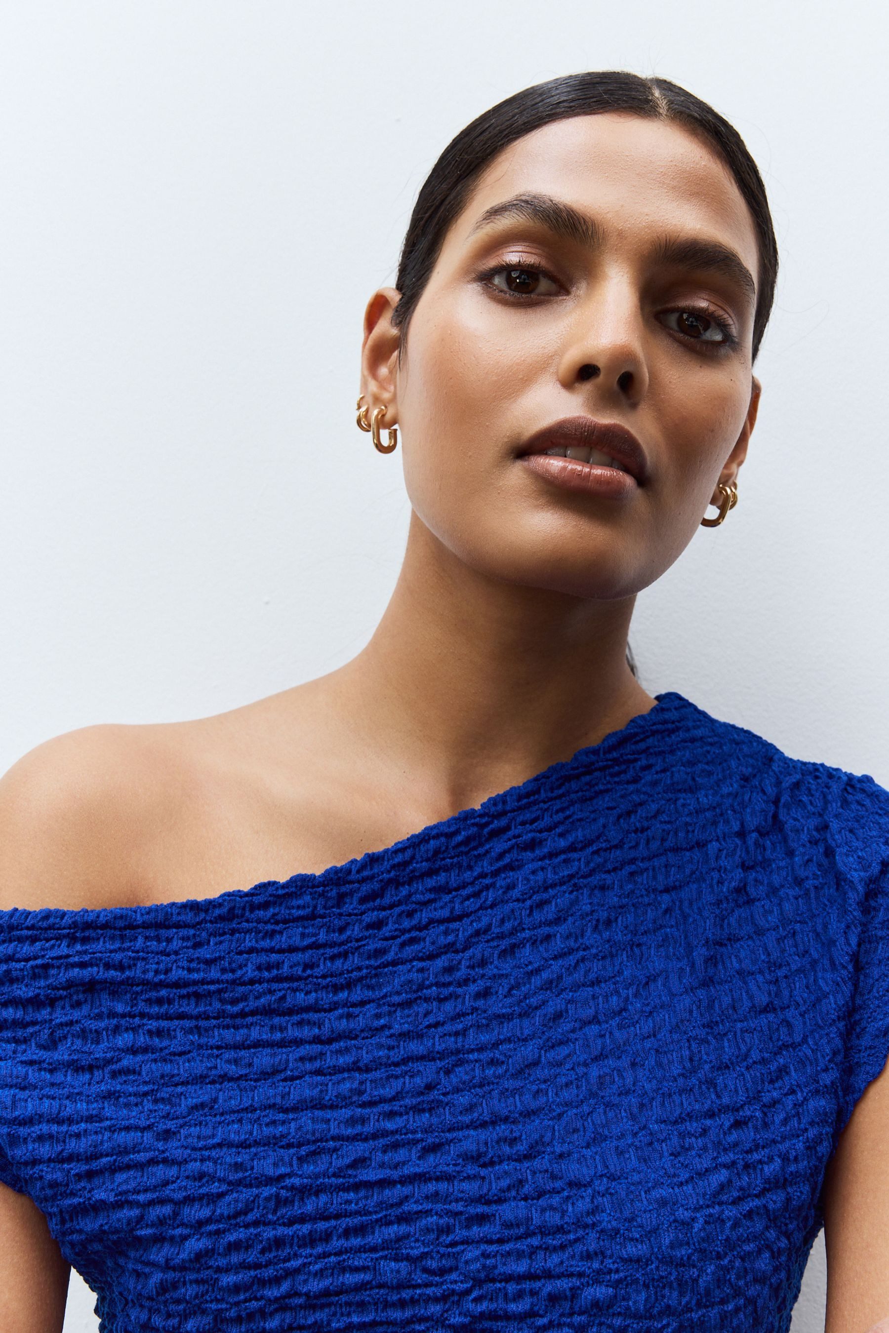 Next One-Shoulder-Top Schulterfreies strukturiertes Oberteil (1-tlg)