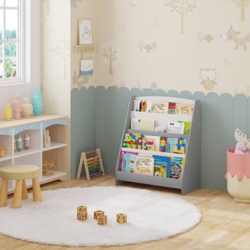 EUGAD Kinderregal, 1-tlg., Bücherregal mit 4 offenen Fächer aus MDF