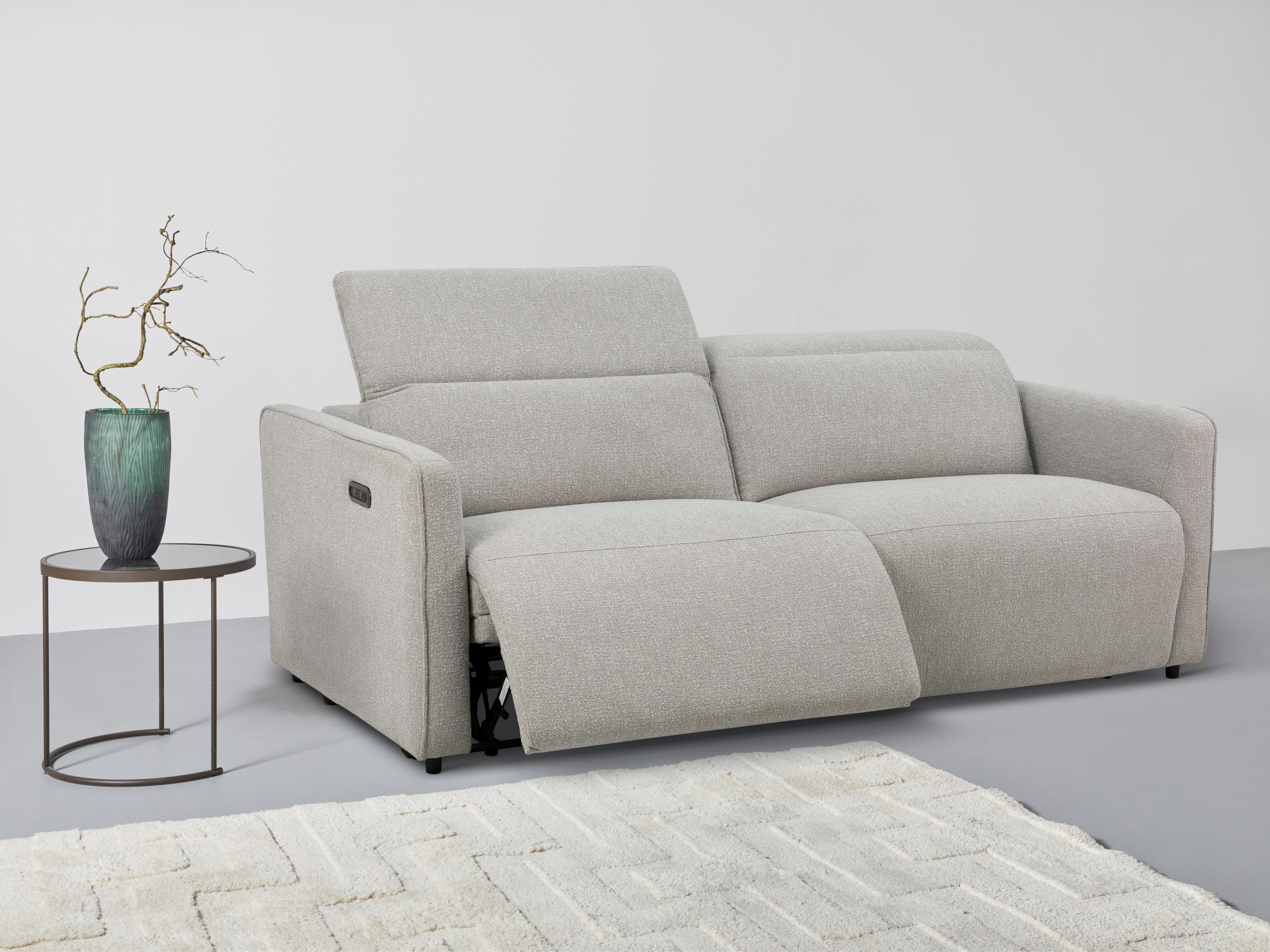 OTTO home 2-Sitzer KYLLY XXL 208 cm - OTTO. Verlässliche Qualität., elektr. Relaxfunktion, verstellb. Kopfteil, USB, Federkern, Struktur
