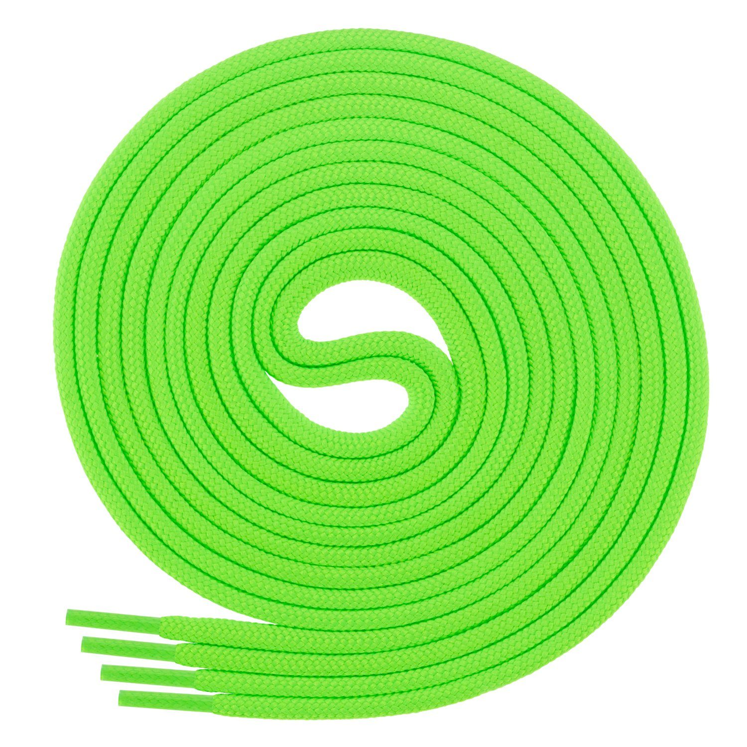 Di Ficchiano Schnürsenkel 1Paar runde Schnürsenkel ø 3mm für Business- und Lederschuhe, reißfest Neongrün