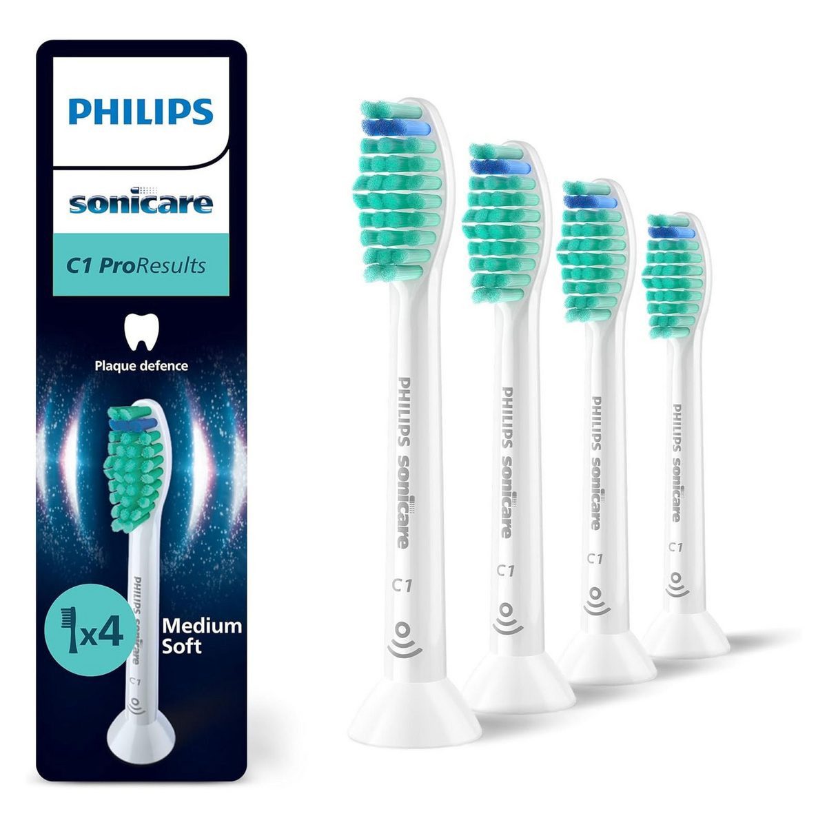 Philips Aufsteckbürsten Sonicare HX6018/07, Standard-Bürstenköpfe 8 Stück Weiß C1