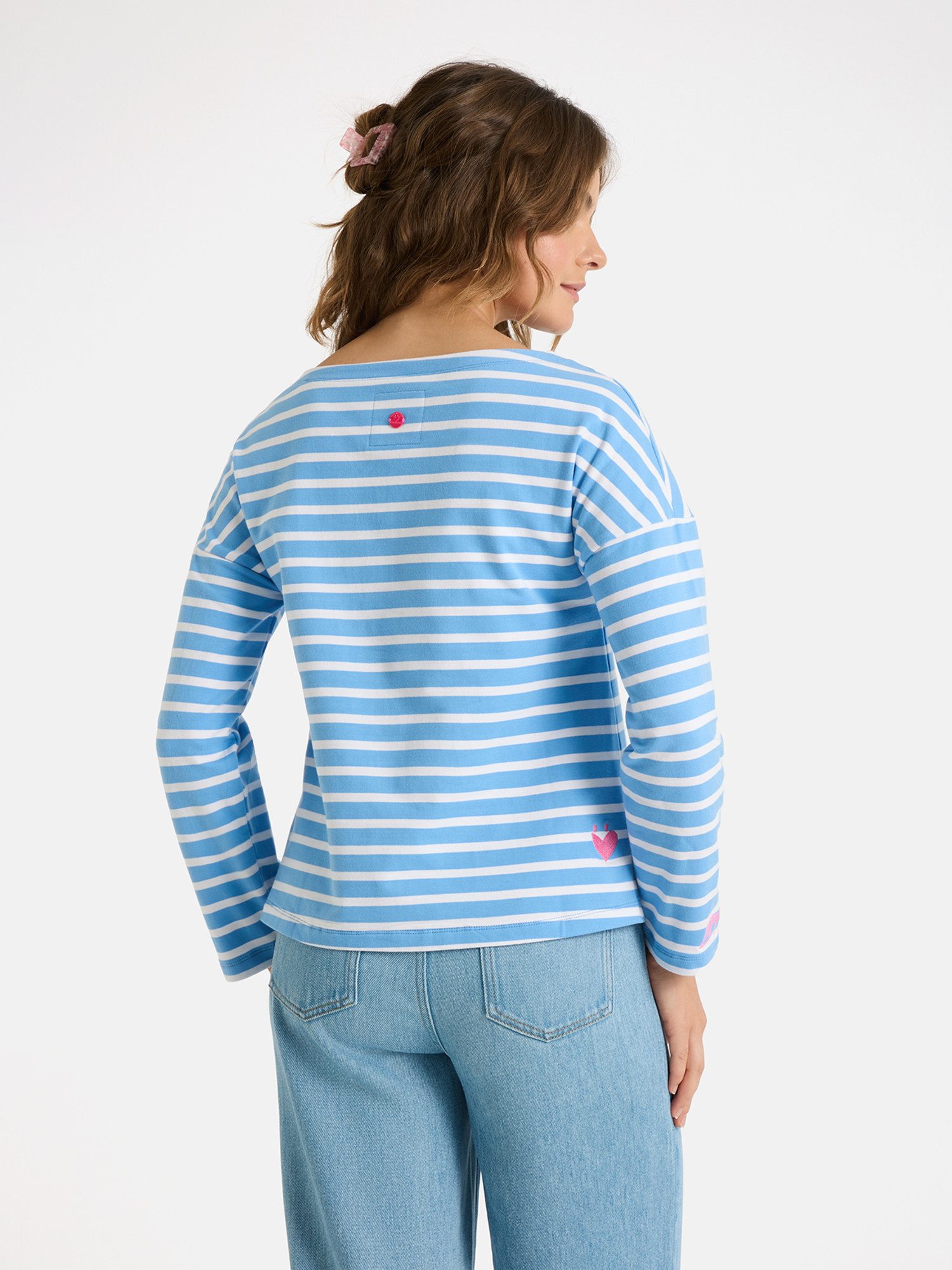 Lieblingsstück Langarmshirt StineL mit U-Boot Ausschnitt, Streifenmuster