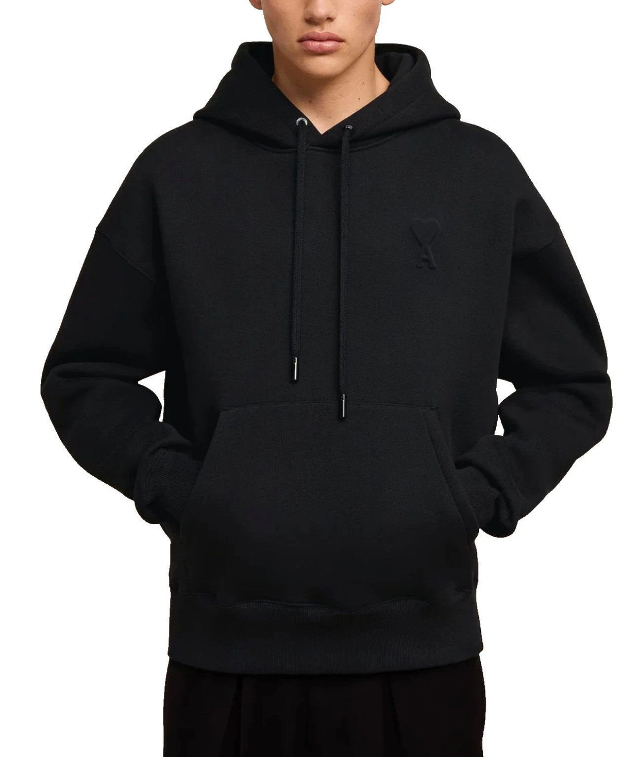 AMI PARIS - ALEXANDRE MATTIUSSI Hoodie Ami de Coeur Embossed Kapuzenpullover Unisex Oversized Fit Hochwertiger, schwerer Baumwollmix mit gebürsteter Außenseite