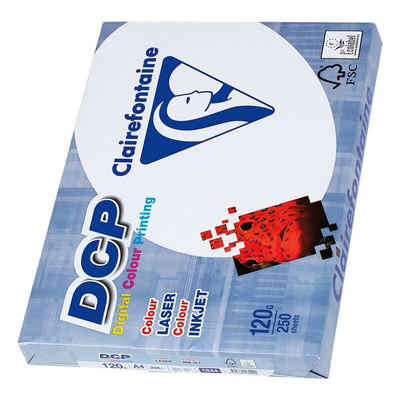 CLAIREFONTAINE Farblaser-Druckerpapier DCP, Format DIN A4, 120 g/m², 172 CIE, 250 Blatt