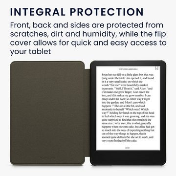 kwmobile E-Reader-Hülle Hülle für Amazon Kindle Paperwhite 11. Generation 2021, Nubukleder-Optik - Kunstleder eReader Schutzhülle - Flip Cover Case