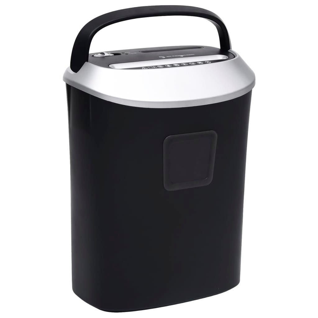 vidaXL Aktenvernichter Aktenvernichter 10 Blatt Kreuzschnitt Schwarz