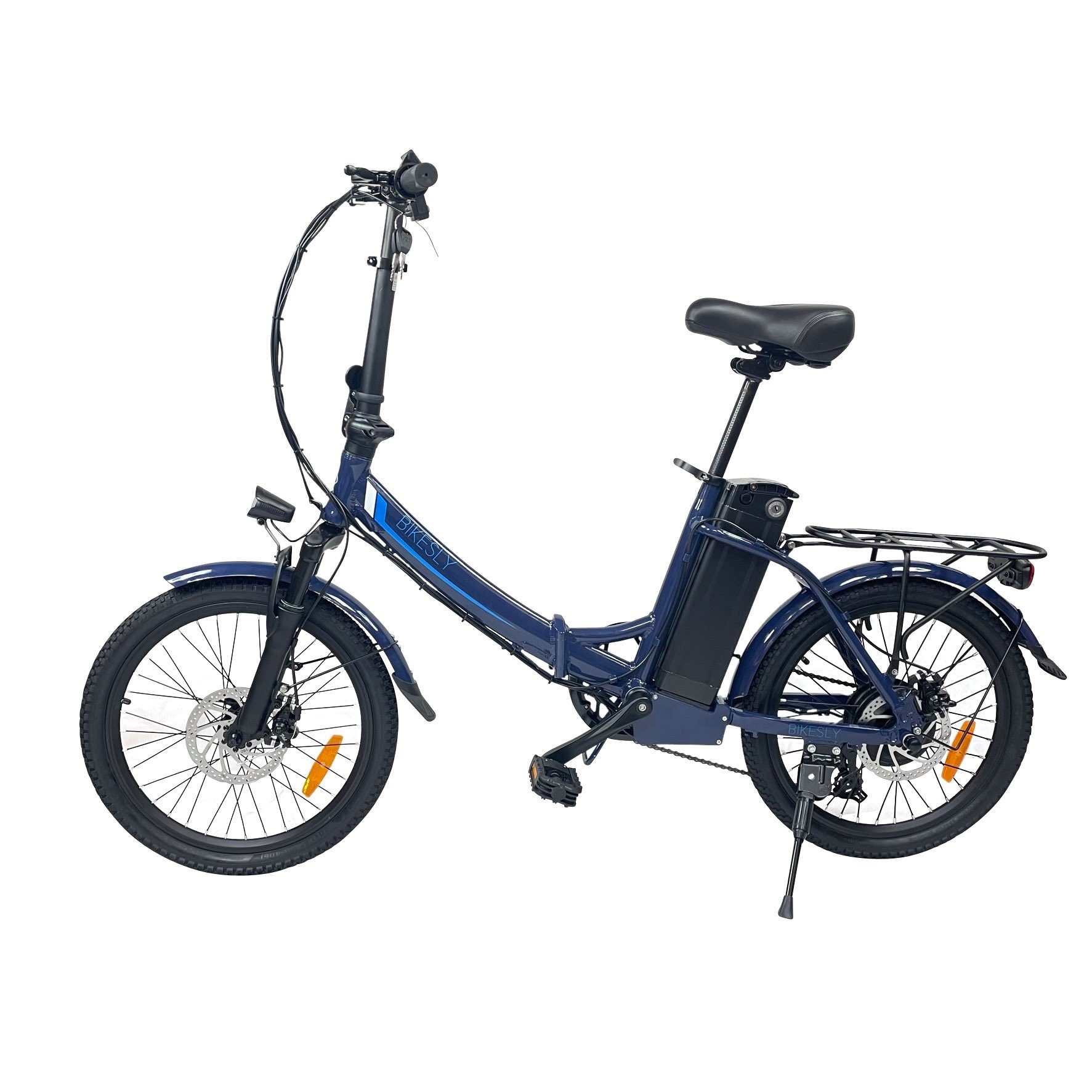 Bikesly E-Bike Alu 20" Klappbar Elektrofahrrad Faltbike E-Bike ebike,  Kettenschaltung, 250,00 W