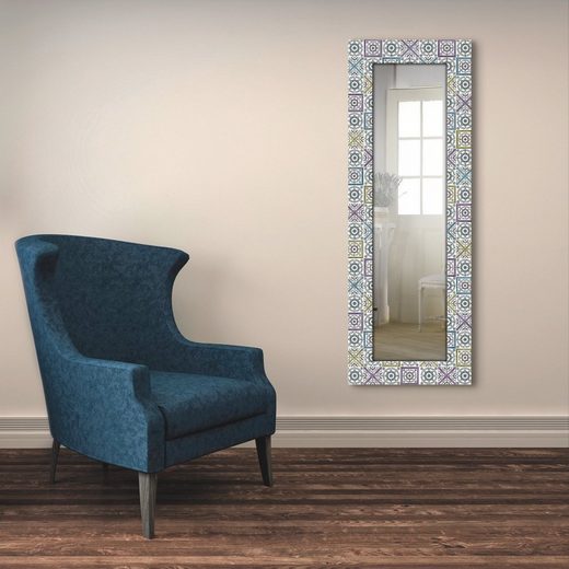 Artland Wandspiegel »Orientalischer Traum«, gerahmter Ganzkörperspiegel mit Motivrahmen, geeignet für kleinen, schmalen Flur, Flurspiegel, Mirror Spiegel gerahmt zum Aufhängen