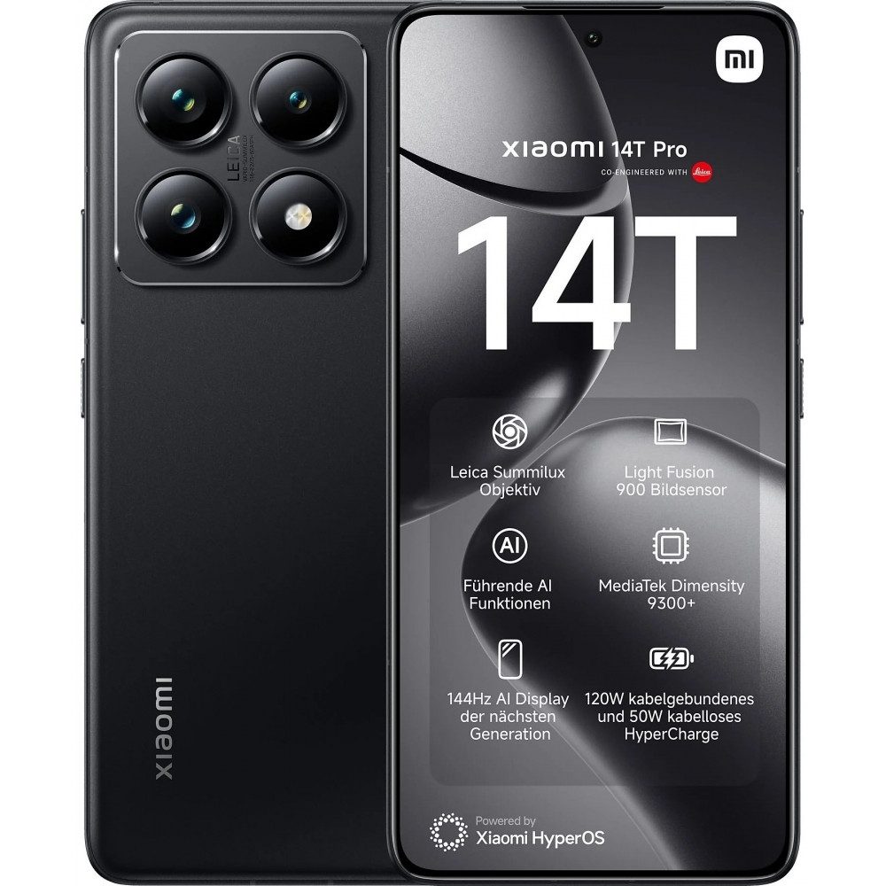 Xiaomi 14T Pro 5G 1 TB / 12 GB - Smartphone - titan black Smartphone (6,67 Zoll)