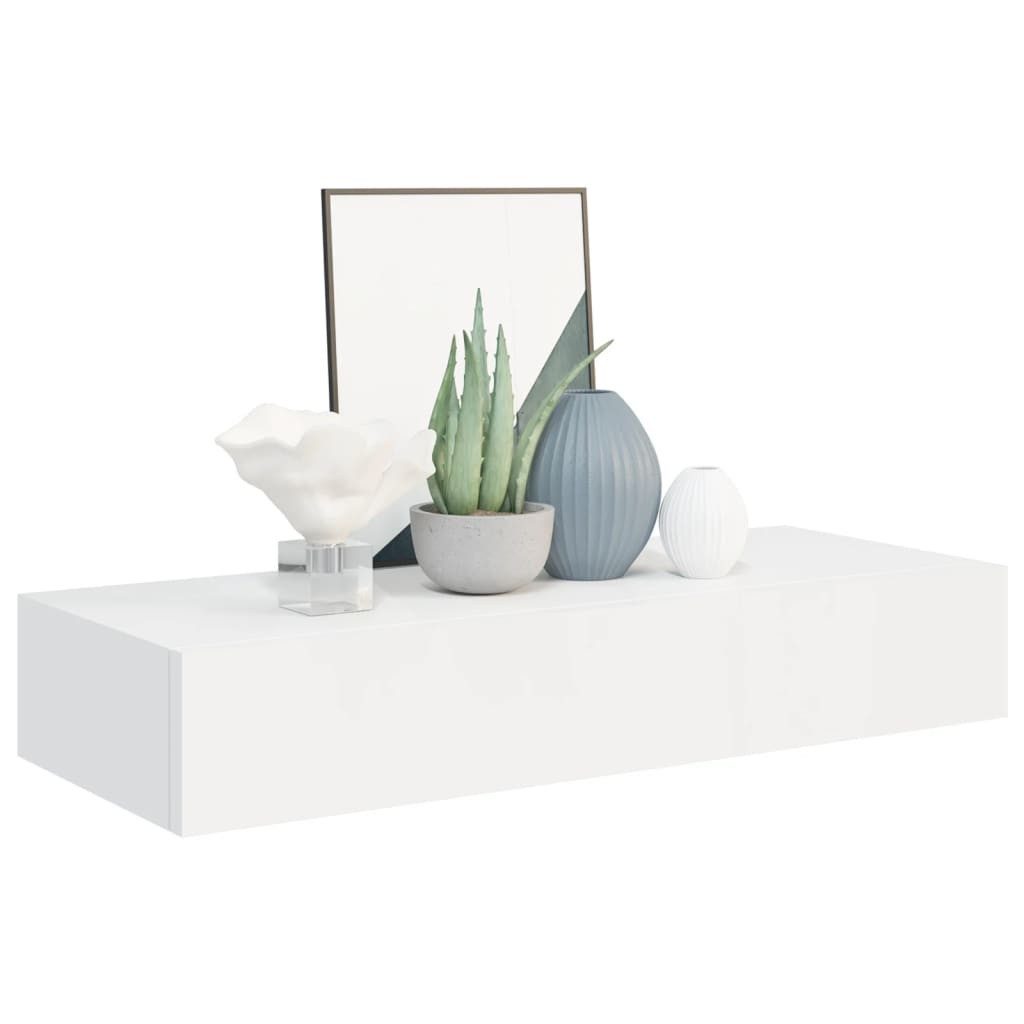 vidaXL Wandregal Wand-Schubladenregal Weiß 60x23,5x10 cm günstig online kaufen