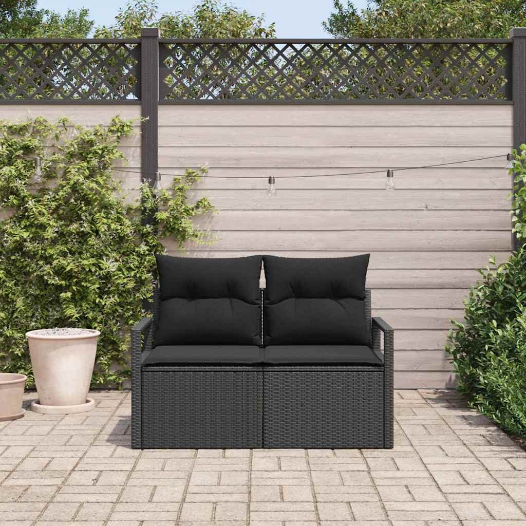 vidaXL Loungesofa Garten-Sofa mit Kissen 120 x 62 x 69 cm Poly-Rattan, 1 Teile