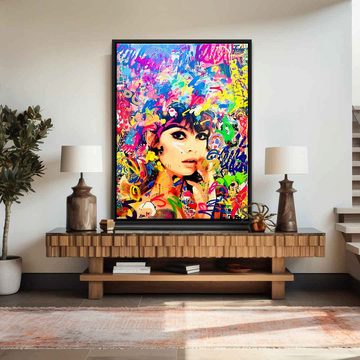 DOTCOMCANVAS® Leinwandbild FLOWER POWER, Leinwandbild FLOWER POWER Pop Art hochkant Portrait