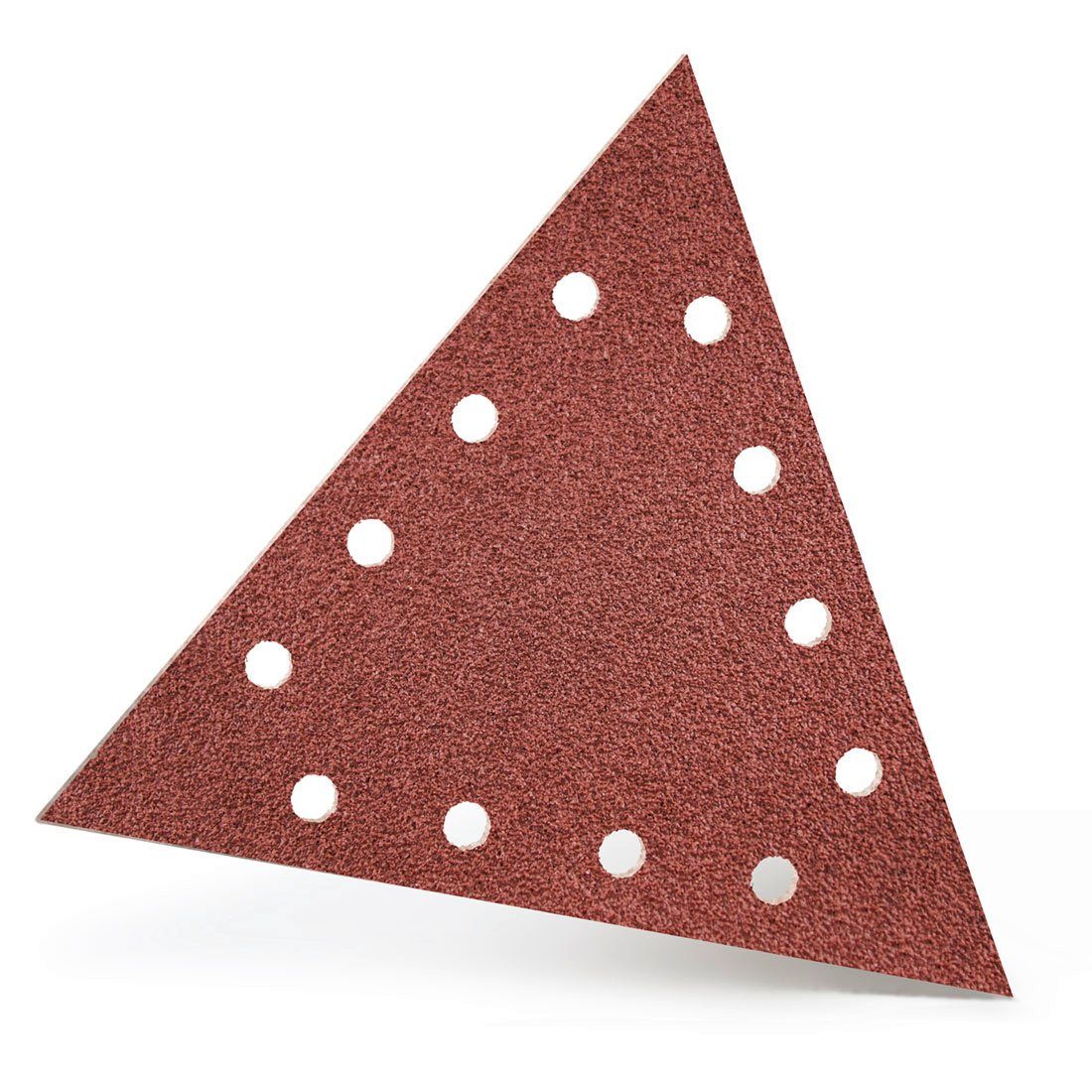 MENZER Schleifdreieck 290 x 250 mm 12-Loch Klett-Schleifscheiben für Trockenbauschleifer, Normalkorund, 10 Stk., K36