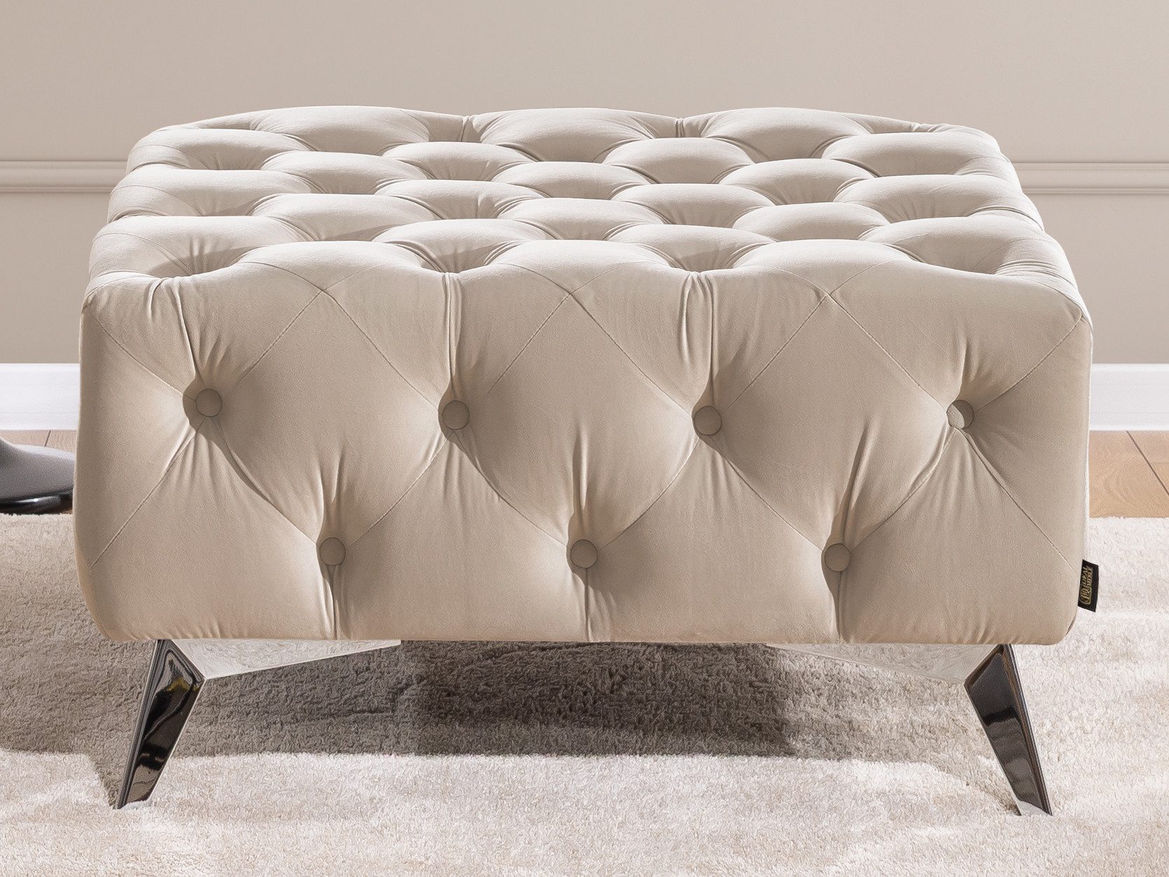 S-Style Möbel Polsterhocker Chesterfield Whitby, mit goldenen, silbernen od günstig online kaufen