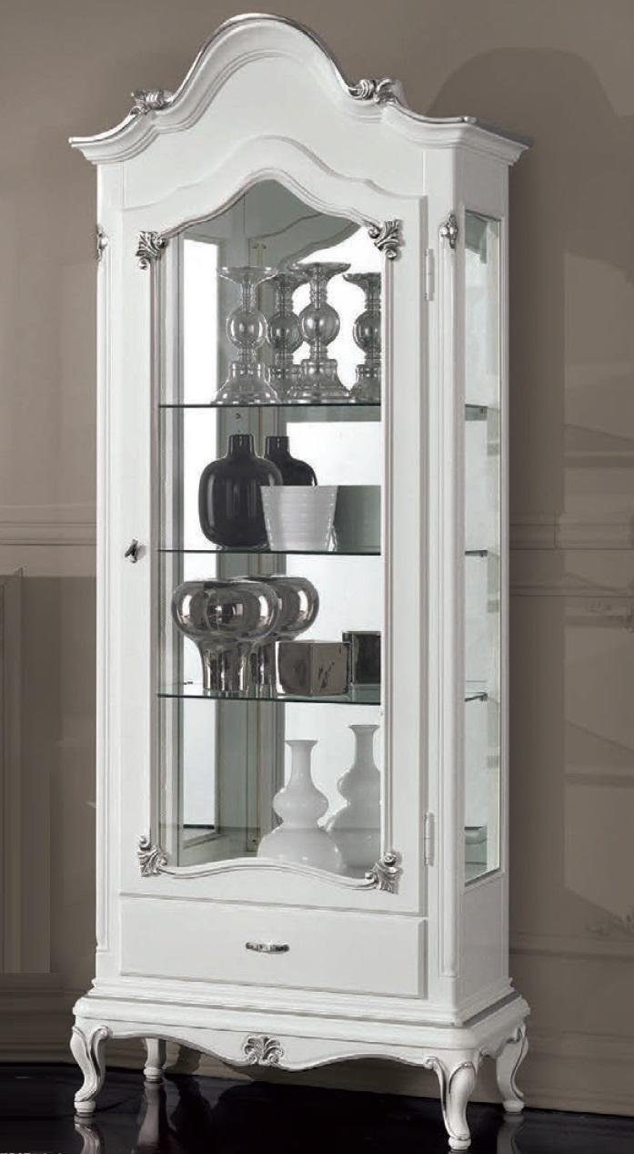 JVmoebel Vitrine Vitrinen Glas Schrank Italienische Möbel Vitrine Wohnzimmer Anrichte