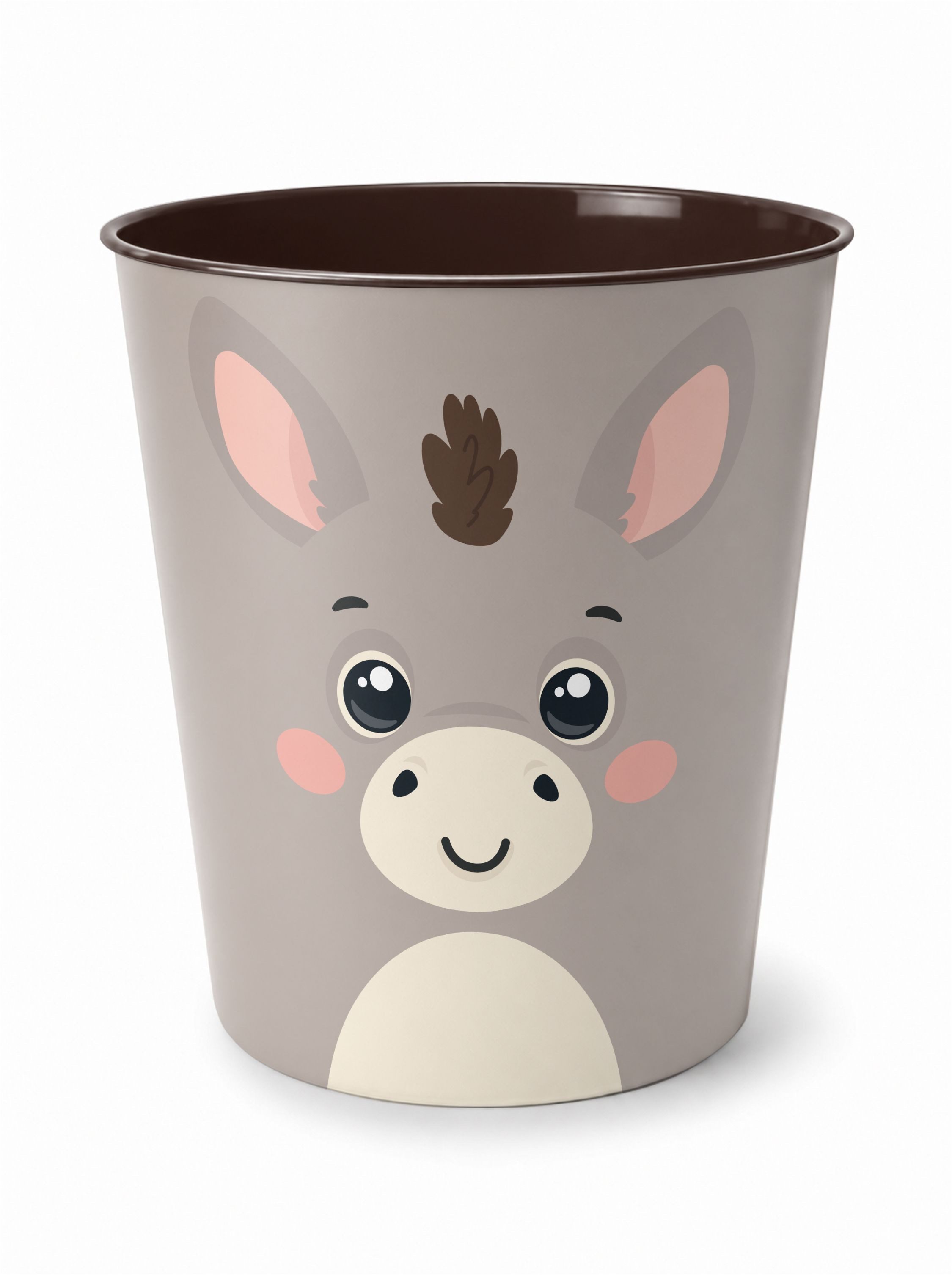 itenga Papierkorb itenga Papierkorb Tiermotiv - ESEL - Kawaii Design- ca 11 Liter